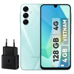 گوشی سامسونگ Galaxy A16 4G رجیسترشده دو سیمکارت 128 گیگابایت با رم 4 گیگابایت - ویتنام - به همراه شارژر 25 وات سامسونگ